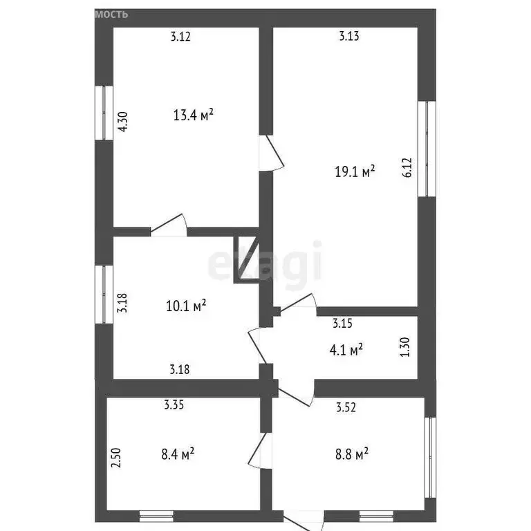 Дом в Отважное, Спортивная улица, 8 (70.5 м) - Фото 1