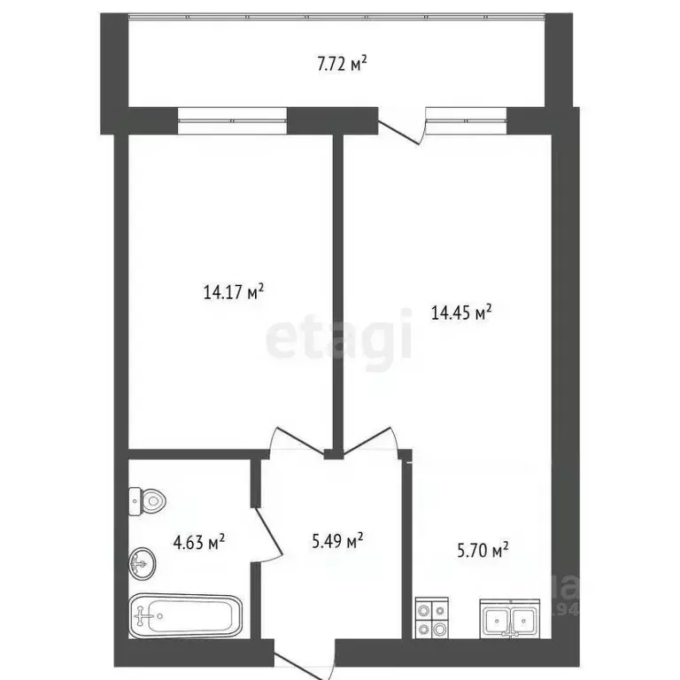 1-к кв. Мордовия, Саранск ул. Юрия Святкина, 12 (48.0 м) - Фото 1