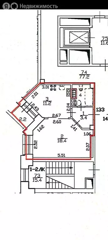 1-комнатная квартира: Санкт-Петербург, улица Васенко, 12 (37.5 м) - Фото 1