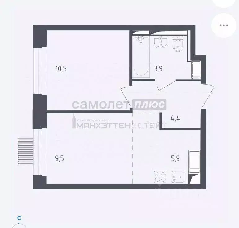 1-к кв. Московская область, Мытищи Силикатная ул., 5 (34.2 м) - Фото 0