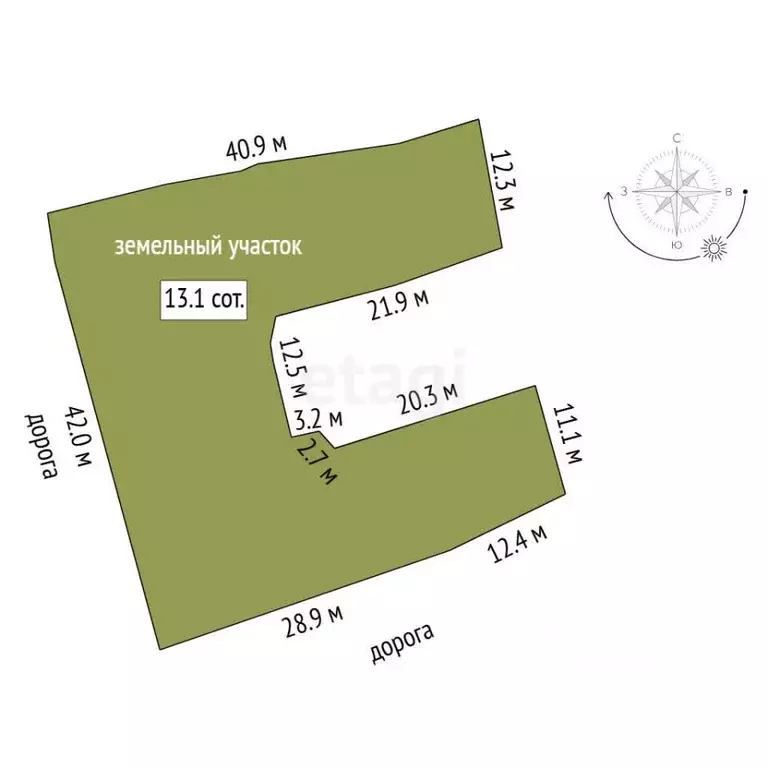 Участок в Тюменская область, Тюмень Береговая ул., 53 (13.0 сот.) - Фото 2