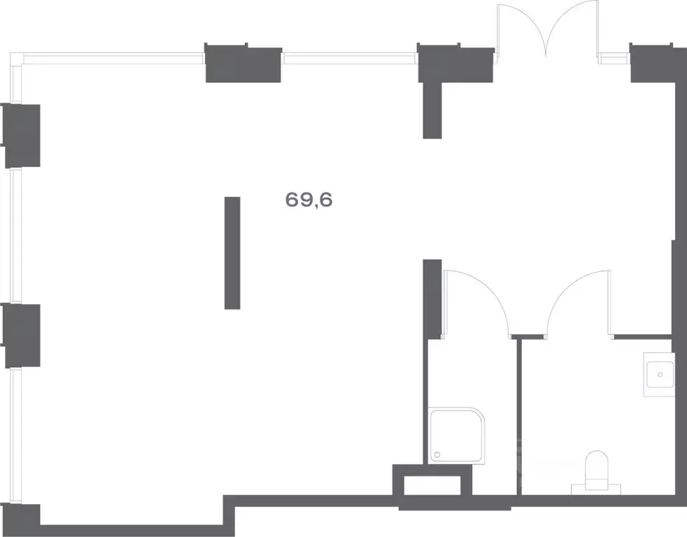 Помещение свободного назначения в Москва Часовая ул., 24С15 (70 м) - Фото 1