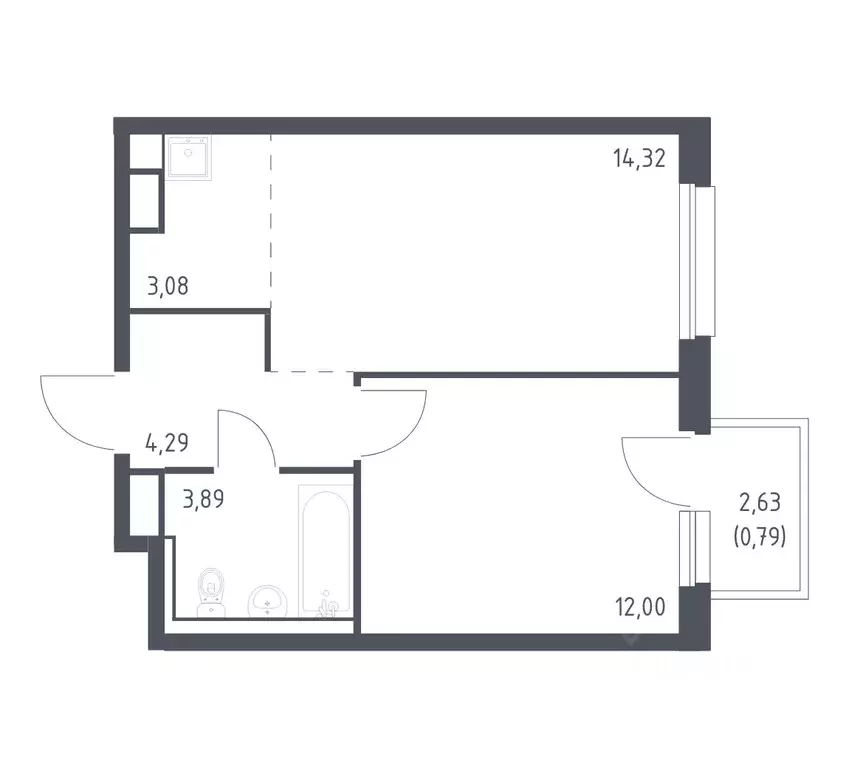 1-к кв. Ленинградская область, Мурино Всеволожский район, Новые ... - Фото 1
