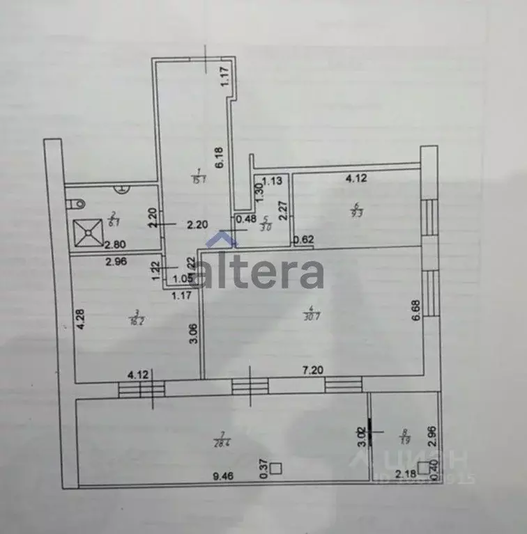 2-к кв. Татарстан, Казань ул. Толстого, 14А (108.8 м) - Фото 2