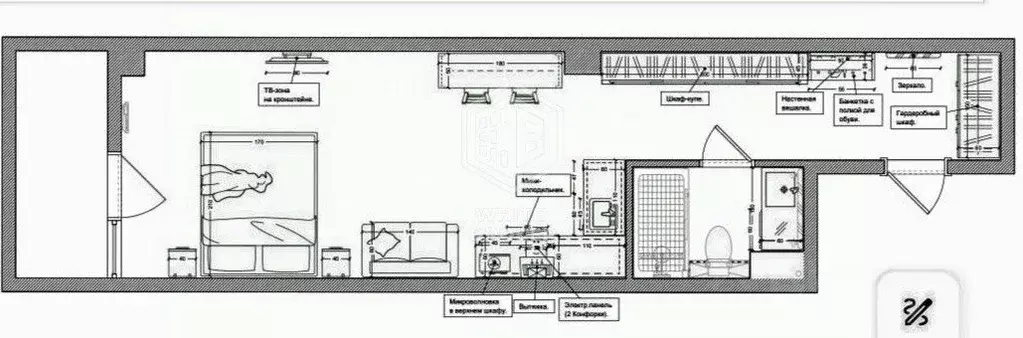 1-к кв. Крым, Ялта ул. Войкова, 39 (41.82 м) - Фото 2