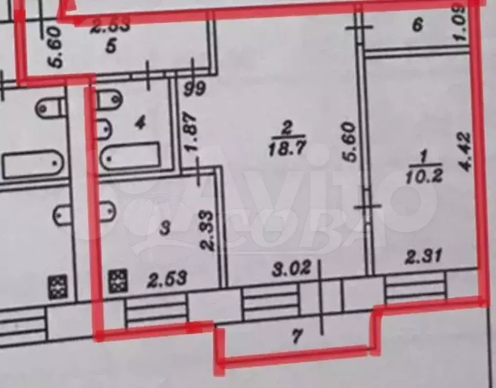 2-к. квартира, 45,1 м, 4/5 эт. - Фото 0