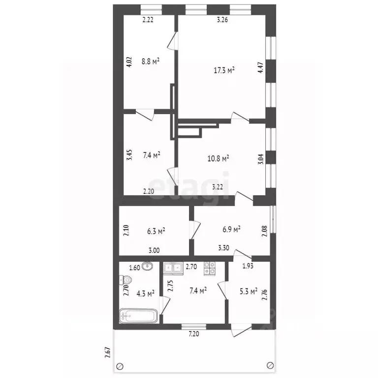 Дом в Крым, Советский район, Краснофлотское с/пос, с. Варваровка ул. ... - Фото 2