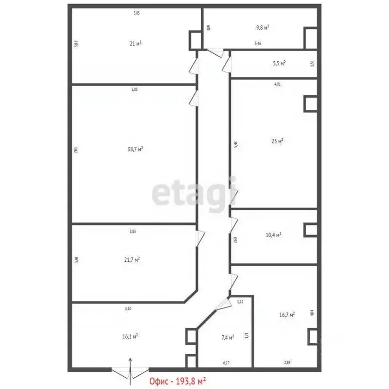 Офис в Свердловская область, Екатеринбург ул. Карла Либкнехта, 22 (194 ... - Фото 2