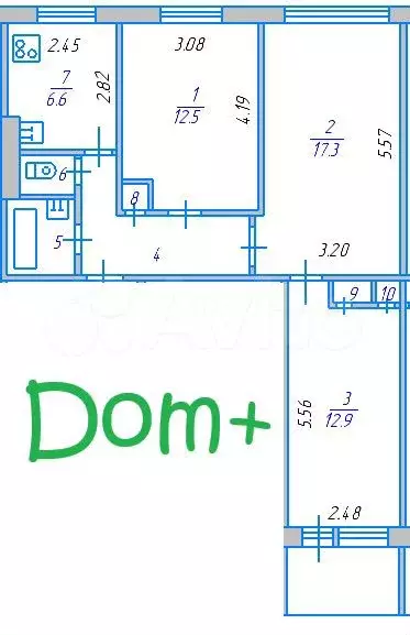 3-к. квартира, 68 м, 2/9 эт. - Фото 0