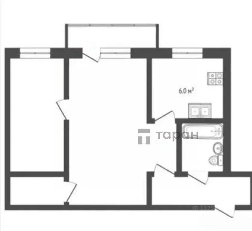 2-к кв. Челябинская область, Пласт ул. Черняховского, 3 (44.3 м) - Фото 2