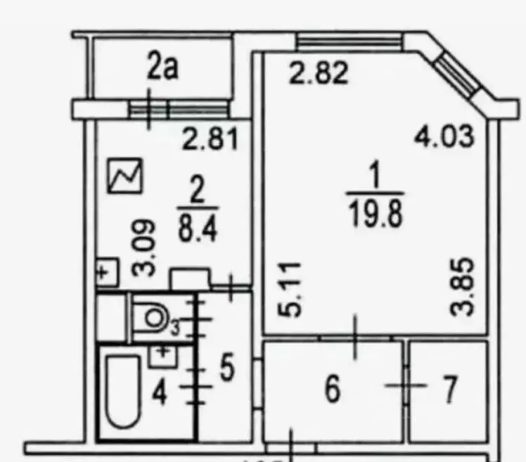 1-к кв. Москва Святоозерская ул., 2 (42.2 м) - Фото 2