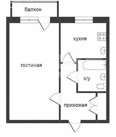 1-комнатная квартира: Кострома, Индустриальная улица, 23 (33.6 м) - Фото 1