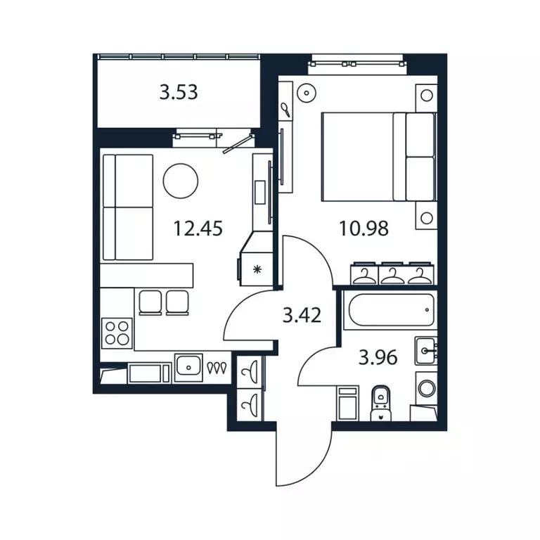 1-к кв. Ленинградская область, Мурино Всеволожский район, ул. ... - Фото 1