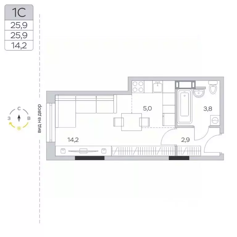 Студия Московская область, Мытищи городской округ, д. Пирогово ул. ... - Фото 1