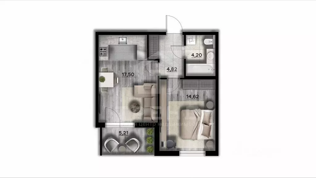 2-комнатная квартира: Санкт-Петербург, набережная Миклухо-Маклая, 1к1 ... - Фото 1