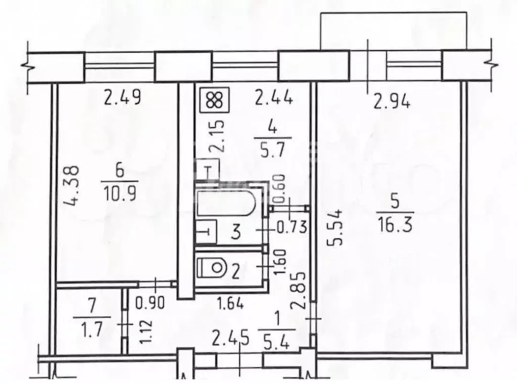 2-к кв. Удмуртия, Ижевск Сельская ул., 1 (43.4 м) - Фото 1