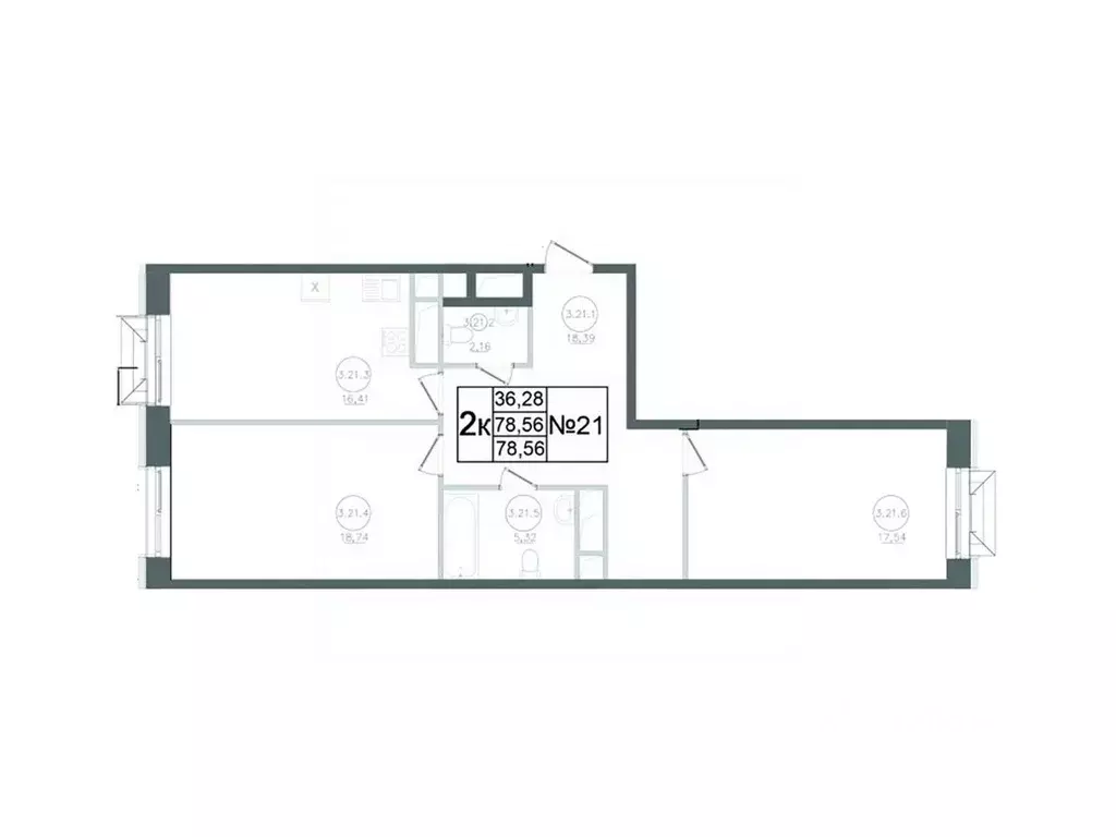 2-к кв. Московская область, Наро-Фоминск ул. Курзенкова, 12 (78.56 м) - Фото 1