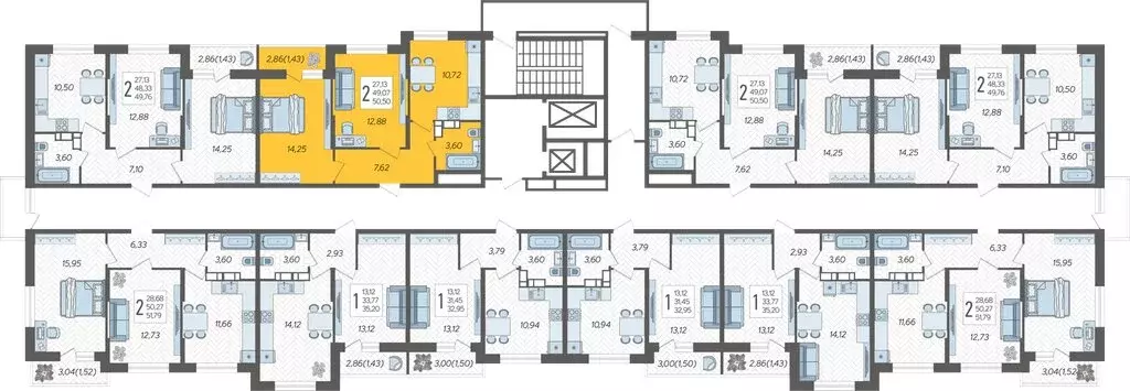 2-комнатная квартира: Краснодар, жилой комплекс Смородина (50.5 м) - Фото 1