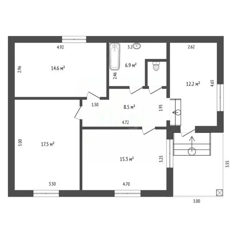 Дом в Крым, Симферополь ул. Туристов (76 м) - Фото 2