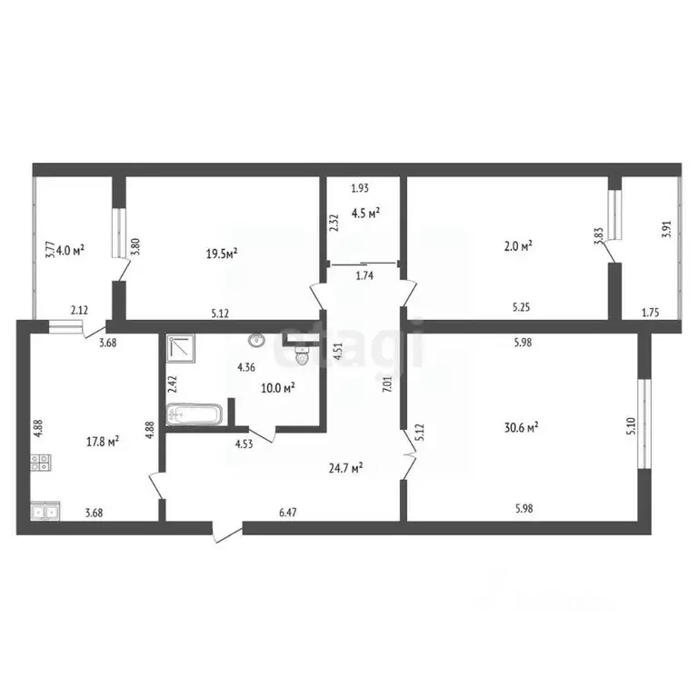 3-к кв. Башкортостан, Стерлитамак Деповская ул., 23А (127.1 м) - Фото 1