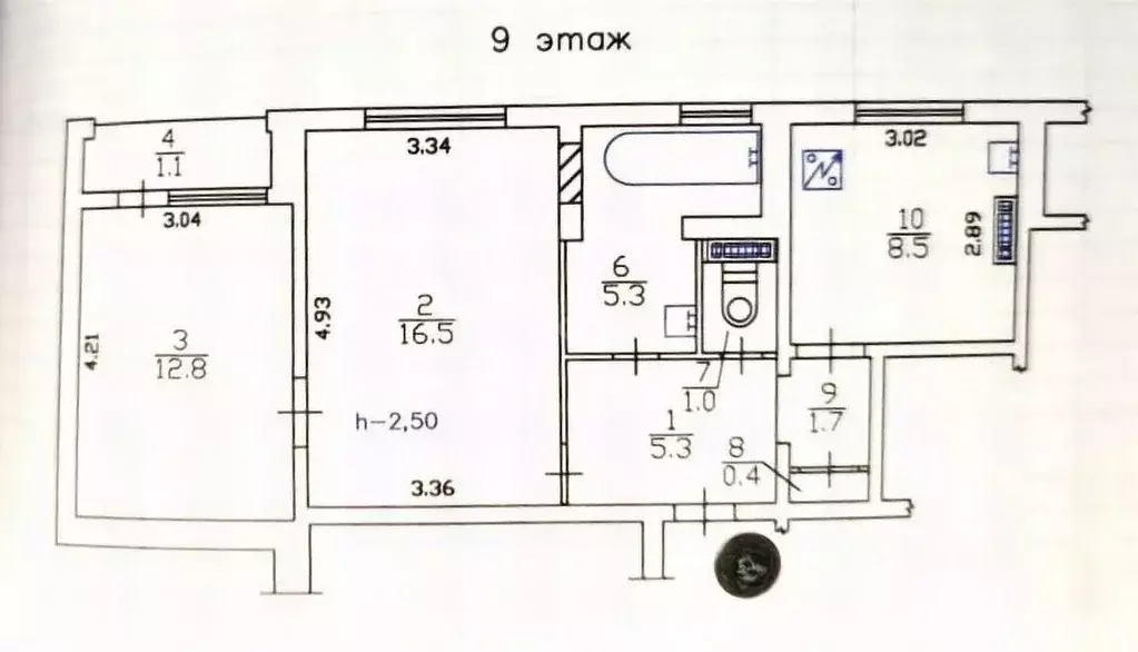 2-к кв. Севастополь просп. Октябрьской Революции, 52А (53.7 м) - Фото 2