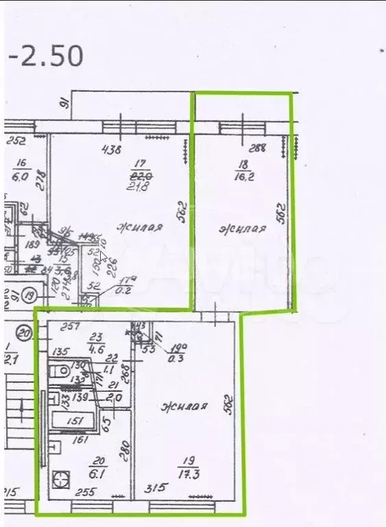 2-к. квартира, 47,6 м, 5/5 эт. - Фото 0