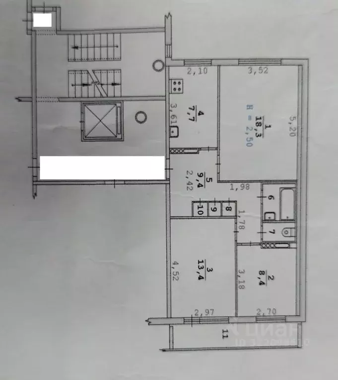3-к кв. Свердловская область, Екатеринбург ул. Лодыгина, 8 (64.5 м) - Фото 2