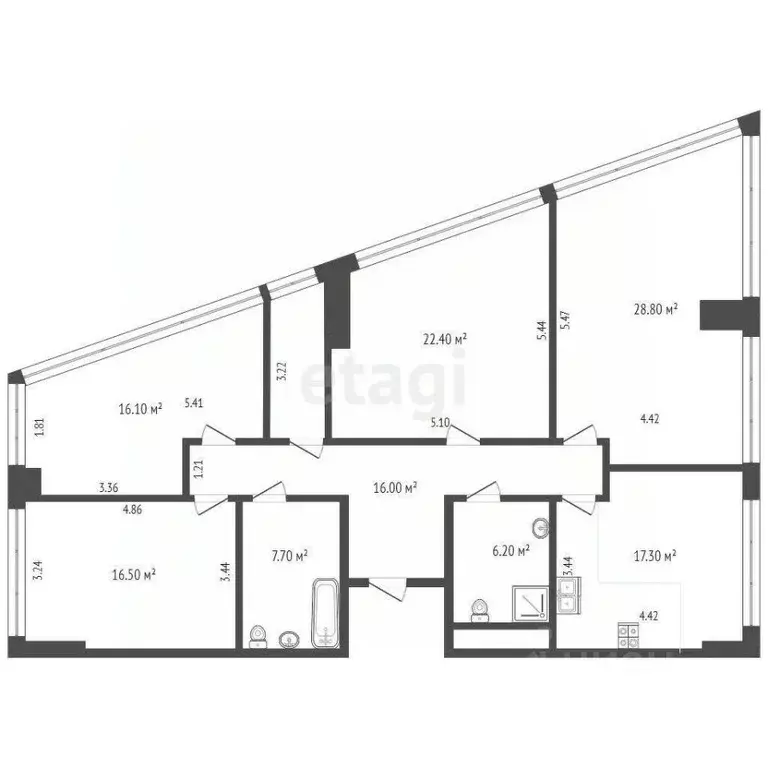 3-к кв. Москва ул. Авиаконструктора Сухого, 2к1 (138.3 м) - Фото 1