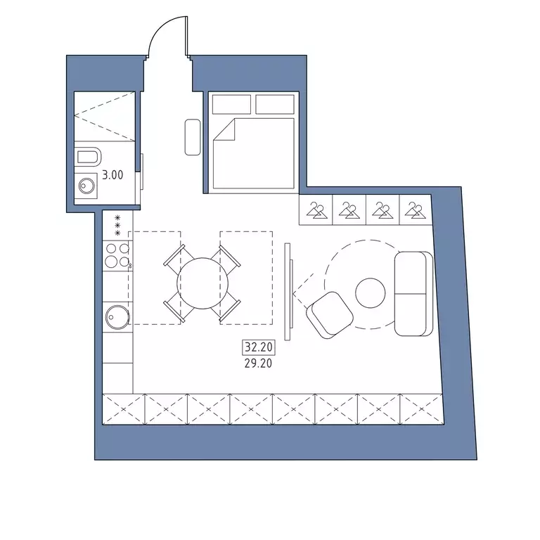 Продаётся квартира-студия, 32.2 м - Фото 0