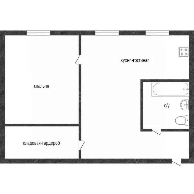 2-к кв. Курганская область, Курган ул. Томина, 82 (44.8 м) - Фото 2