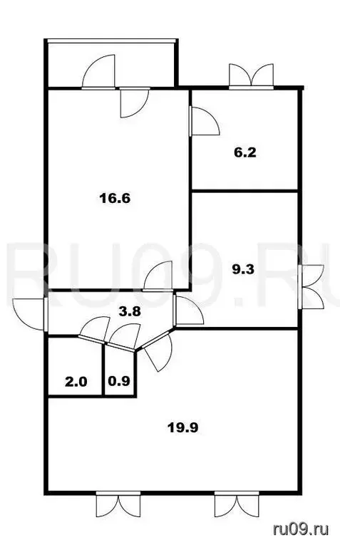 3-комнатная квартира: Томск, улица 79-й Гвардейской Дивизии, 22 (59 м) - Фото 1