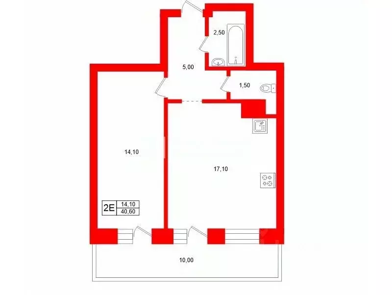 1-к кв. Санкт-Петербург Екатерининский просп., 2 (40.6 м) - Фото 2