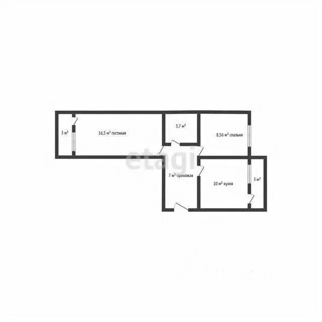 2-к кв. Дагестан, Махачкала пер. Индустриальный, 20А (55.0 м) - Фото 1