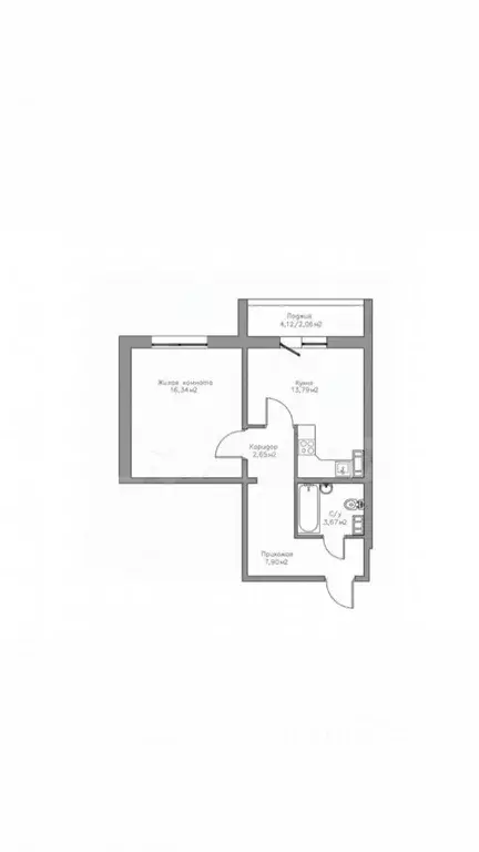1-к кв. Оренбургская область, Оренбург ул. Рокоссовского, 2 (48.0 м) - Фото 2