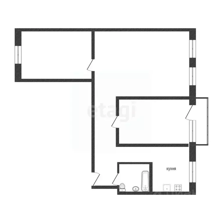 3-к кв. Кемеровская область, Кемерово просп. Ленина, 87 (70.2 м) - Фото 1