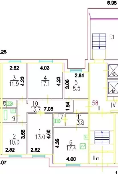 5-к кв. Москва Братеевская ул., 25К1 (100.8 м) - Фото 1