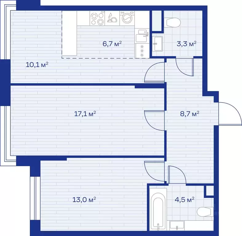 3-к кв. Московская область, Красногорск городской округ, д. Аристово  ... - Фото 1