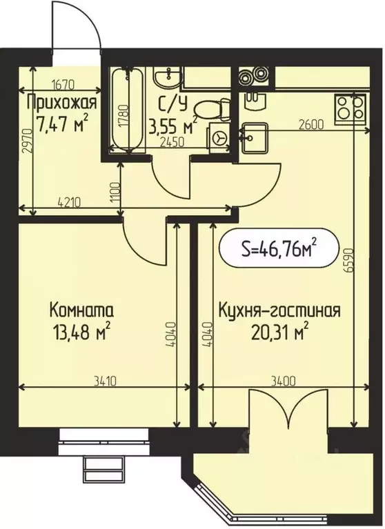 1-к кв. Московская область, Дмитровский городской округ, с. Озерецкое, ... - Фото 0