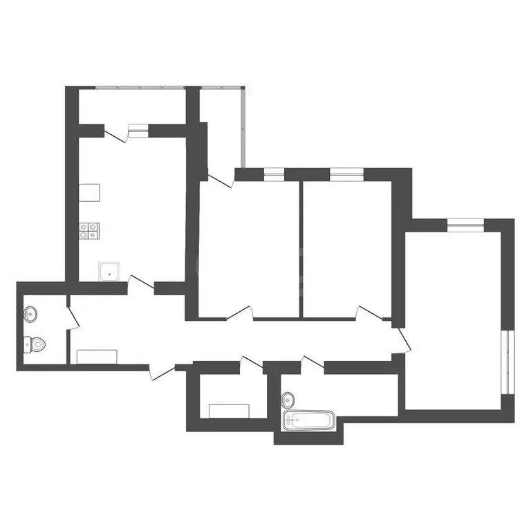 3-комнатная квартира: Воронеж, улица Независимости, 55/9 (89 м) - Фото 1