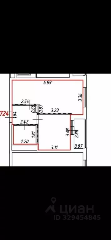 1-к кв. Москва Кусковская ул., 12/1 (40.0 м) - Фото 1