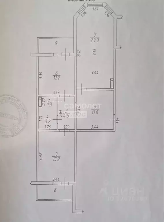 2-к кв. Липецкая область, Липецк ул. Виктора Музыки, 10 (71.0 м) - Фото 2