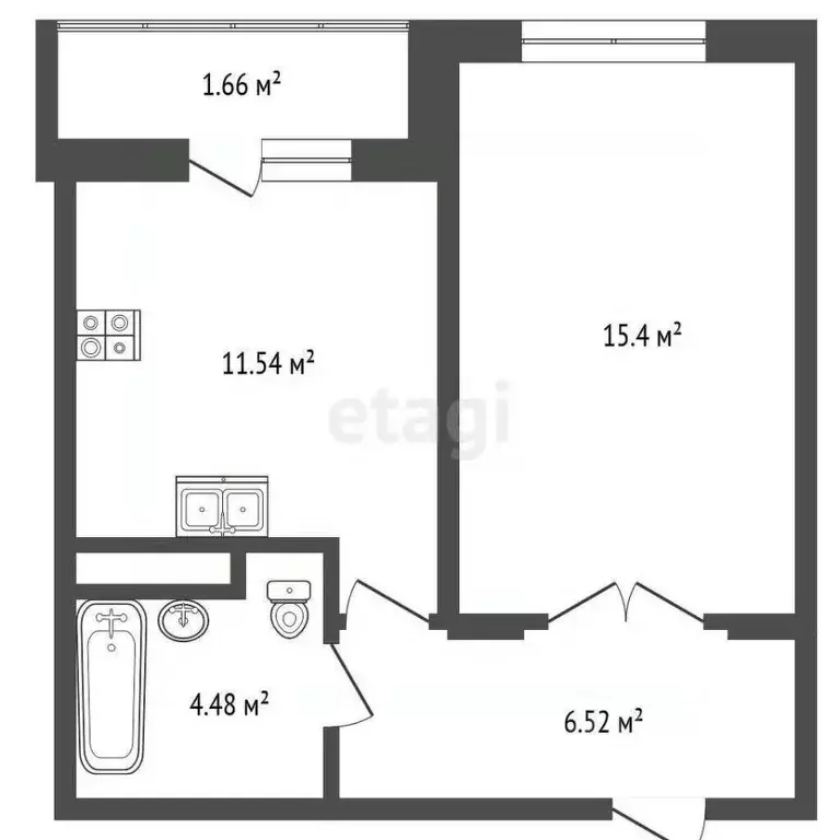 1-к кв. Ярославская область, Ярославль 2-й мкр,  (39.0 м) - Фото 2