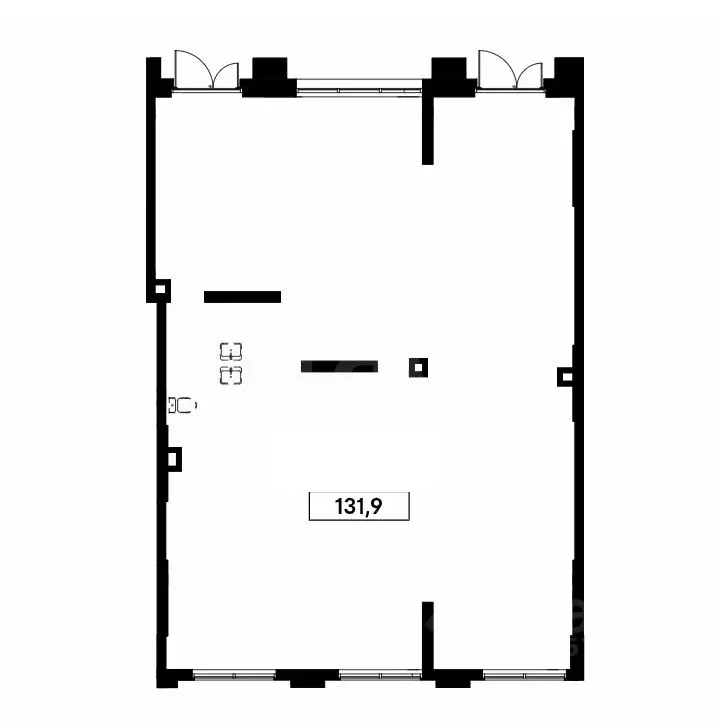 Торговая площадь в Москва Прокшино жилой комплекс, 7.1.2 (132 м) - Фото 2