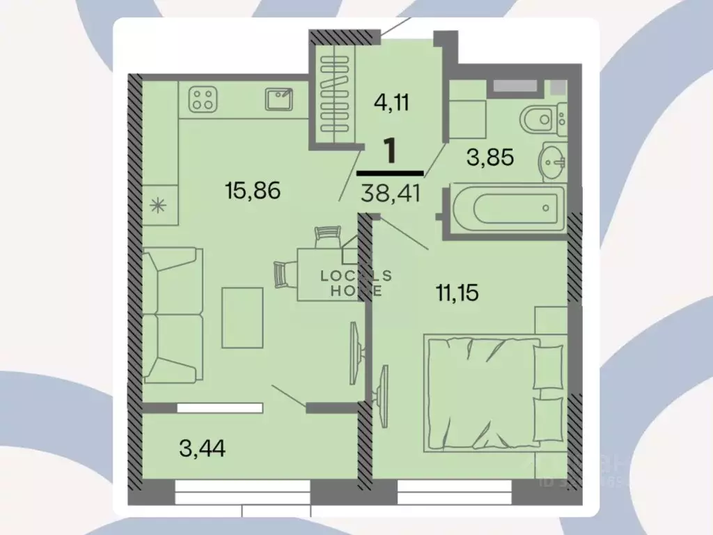 1-к кв. Рязанская область, Рязань Метропарк тер., Метропарк жилой ... - Фото 1