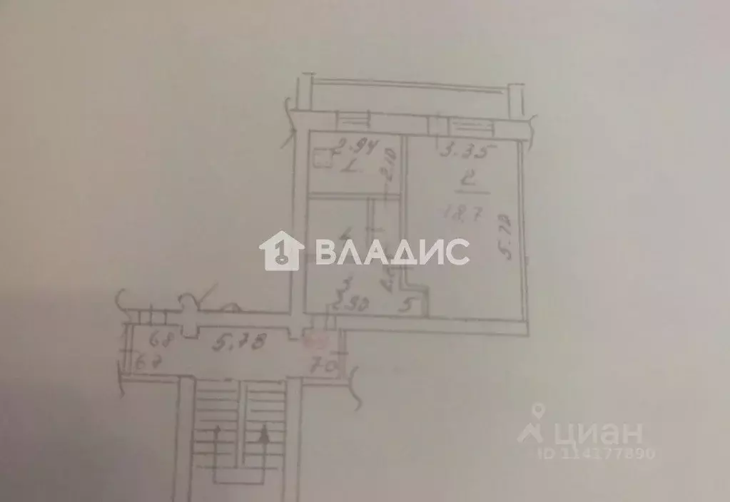 1-к кв. Иркутская область, Иркутск Театральная ул., 7 (34.7 м) - Фото 2