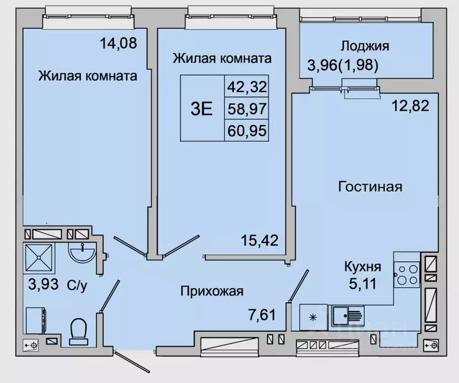 3-к кв. Ростовская область, Батайск ул. Булгакова, 11 (60.95 м) - Фото 0