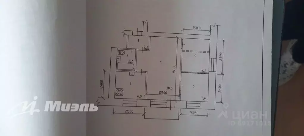 3-к кв. Орловская область, Орел ул. 1-я Курская, 55 (41.5 м) - Фото 1