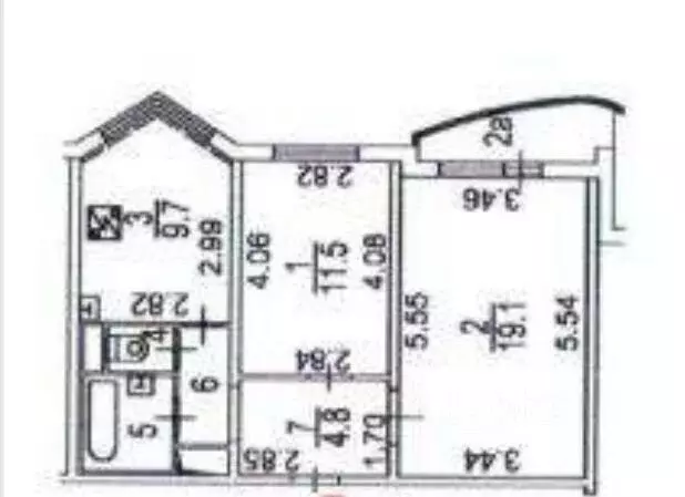 2-комнатная квартира: Москва, Снежная улица, 17к2 (52 м) - Фото 2
