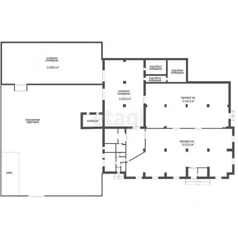 Торговая площадь в Коми, Ухта муниципальный округ, Водный пгт ул. ... - Фото 2