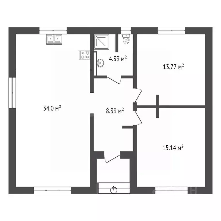 Дом в Тюменская область, Тюмень СОСН Березка-3 тер., ул. 21-я (76 м) - Фото 1